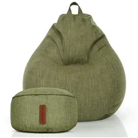 Green Bean 2er Set Indoor Sitzsack + Hocker mit