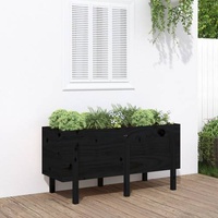 VidaXL Hochbeet Schwarz 121x50x57cm Massivholz Kiefer (825230)