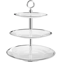 Fink Etagere FINK "PLATINUM", weiß, H:39cm Ø:30cm, Porzellan, Servierplatten,