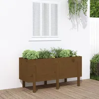 VidaXL Hochbeet Honigbraun 121x50x57 cm Massivholz Kiefer