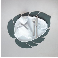 Lind DNA Tischset Monstera Leaf L dark green 42x35