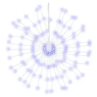VidaXL Weihnachtsbeleuchtung Feuerwerk 140 LEDs Blau 17 cm