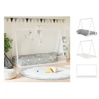 VidaXL Kinderbett Weiß 90 x 200 cm Kiefer massiv