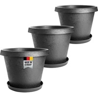 Centi 3er Set Pflanzkübel groß außen, Blumentopf Gross 40