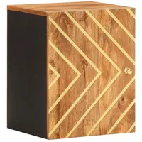 VidaXL Badkommode, Wand-Badschrank Braun und Schwarz Massivholz Mango