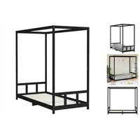VidaXL Kinderbett Schwarz 90x200 cm Massivholz Kiefer
