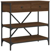 VidaXL Konsolentisch Braun Eichen-Optik 75x34,5x75 cm Holzwerkstoff