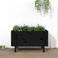 VidaXL Hochbeet Schwarz 101x50x57cm Massivholz Kiefer (825216)