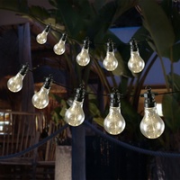 MARELIDA LED Lichterkette GLOW 20 transparente Glühbirnen - L: