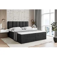 Altdecor Boxbett, Schwarz, Holzwerkstoff, Höhe ca. 20 cm 120x200