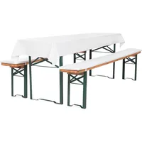 TexDeko Bierbankauflage 220 x 25 x 2 cm weiß