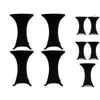 VidaXL Stehtischhussen 4 Stk. Ø 80 cm Schwarz Stretch