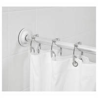 Umbra Duschvorhangringe Flex Doppel Grau/Chrom 12er Set, (Set, 12-St)