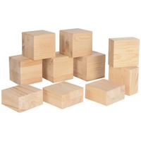 Eduplay 160281 Holzklötze zu Wasserbahn, natur, 10-teilig (10er Pack)