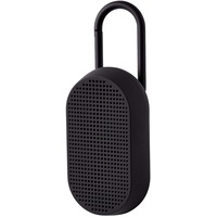 Lexon MINO T Bluetooth-Lautsprecher mit Karabiner, wasserabweisend Schwarz