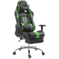 TPFLiving Racing Bürostuhl Limitless mit Fußablage Schwarz/Grün