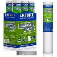 Erfurt Rauhfaser SPRINT Weiß Rauhfasertapete wohnliche Strukturtapete zum überstreichen