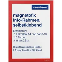 Magnetoplan Magnetrahmen selbstklebend Magnetofix rot A4, 2 St.