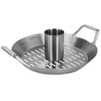 Navaris Grillschale Ø 30,5 cm Edelstahl silber