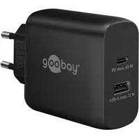 Goobay USB-CTM PD Dual-Schnellladegerät (45 W) schwarz