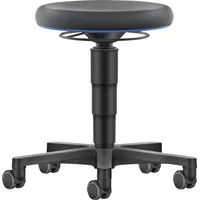 Bimos Allround Hocker mit Rollen, Supertec schwarz, Sitzh.450-650 mm,