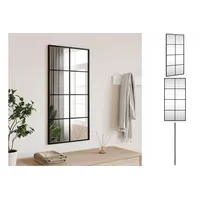 VidaXL Wandspiegel Schwarz 40x80 cm Rechteckig Eisen