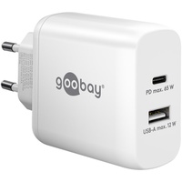 Goobay USB-CTM PD Dual-Schnellladegerät (65 W) weiß