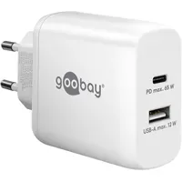 Goobay USB-CTM PD Dual-Schnellladegerät 65 W) weiß