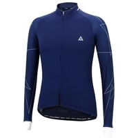 Airtracks Herren Fahrradtrikot Langarm Pro Line Navy Blau Weiß