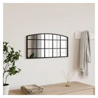 VidaXL Wandspiegel Schwarz 60x30 cm Gewölbt Eisen
