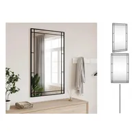 VidaXL Wandspiegel Schwarz 60x100 cm Rechteckig Eisen