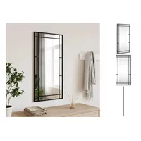 VidaXL Wandspiegel Schwarz 40x80 cm Rechteckig Eisen