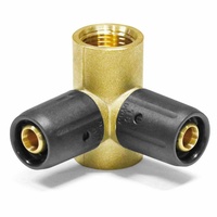 Pipetec Steckfitting Wandwinkel V-Form 16 x 1⁄2“IG für Aluverbundrohr