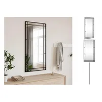 VidaXL Wandspiegel Schwarz 50x100 cm Rechteckig Eisen