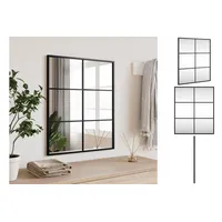 VidaXL Wandspiegel Schwarz 50x60 cm Rechteckig Eisen