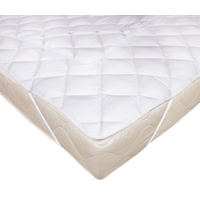 ZOLLNER Topper Matratzenschoner 90x200 cm, (weitere verfügbar), Gummizug, Weiß