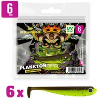 Lieblingsköder Gummifische 6cm - 6 Angelköder, Farbe Lieblingsköder:Plankton