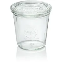 Weck Einkochgläser 290ml Sturzform/Sturzglas RR80 mit Glasdeckel und Ringen