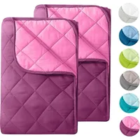 Wometo 2 Stück Microfaser Sommer Steppbett 135x200 – lila