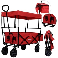 Arebos Bollerwagen mit Dach Handwagen Transportkarre, Gerätewagen