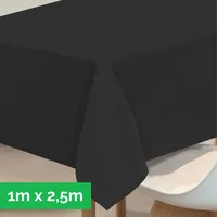 Sensalux Tischdecke aus stoffähnlichem Vlies, 1m x 2,50m Schwarz