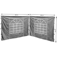 Quick Star 2 Seitenteile mit PVC Fenster 300x193cm für