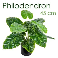 Decovego Kunstpflanze Aronstab Araceae Arum Taro im Topf, Höhe