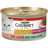 Purina Gourmet Gold Raffiniertes Ragout Duetto mit Lachs und