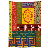 ABAKUHAUS Stammes Tischdecke, Primitive Tribal, Personalisierter Druck Klare Farben