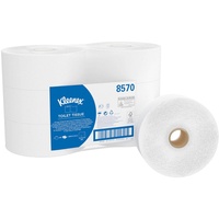 Kleenex Toilettenpapier, Jumbo 2-lagig Tissue 100 % recycelt weiss