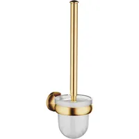 Dornbracht Madison Toilettenbürstengarnitur, Kristallglas, Wandmodell, messing gebürstet