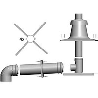 WOLF-Garten Wolf Anschluss-Set DN60/100 DN60 im Schacht, Abdeckung Kunststoff