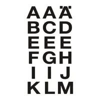 Herma Buchstaben-Sticker A-Z Folie schwarz 20 x 20 mm