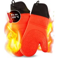 AVANA Ofenhandschuhe Silikon 350°C rot